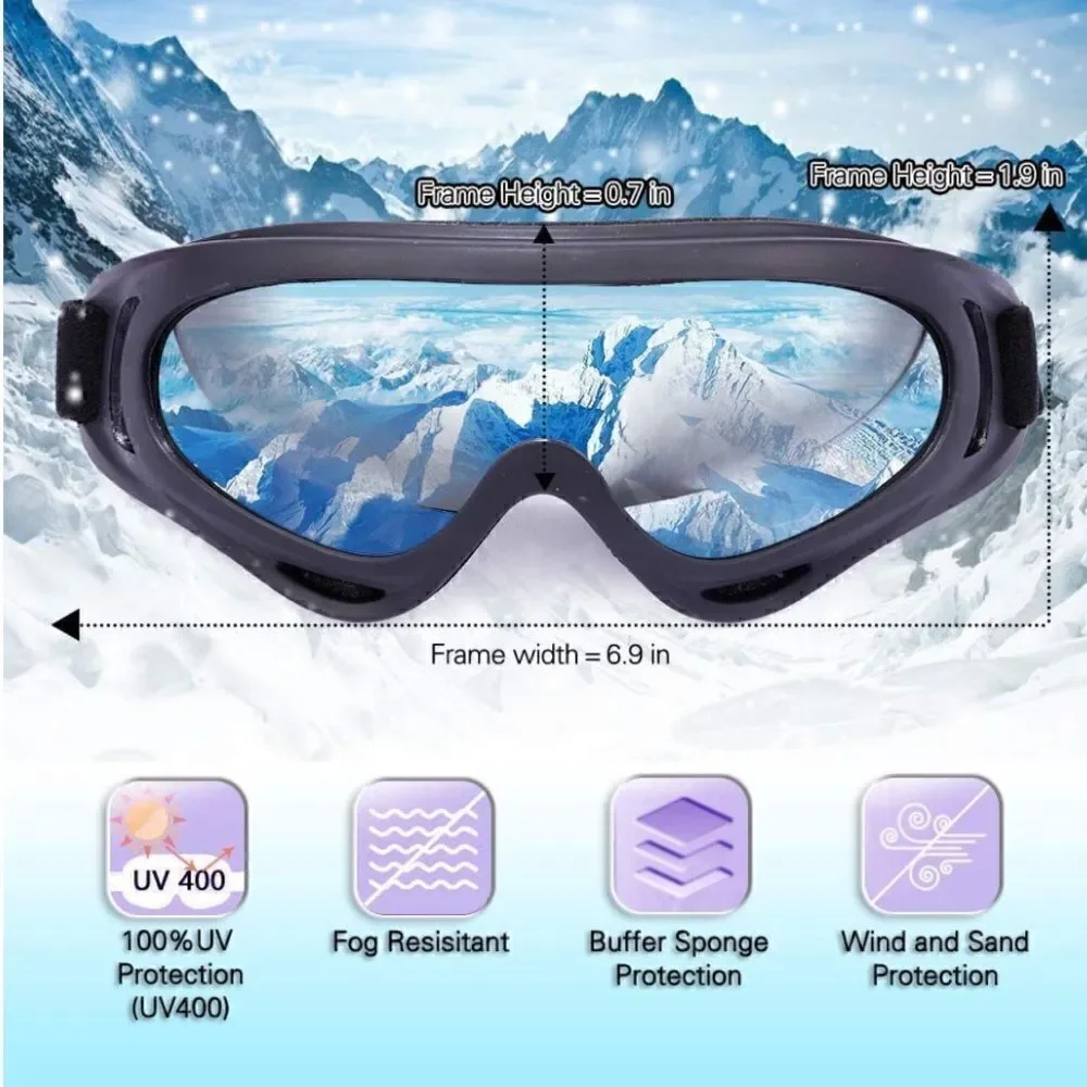 Ski Goggles Unisex 2 pairs